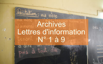 Archives des lettres d’information n° 1 à 9