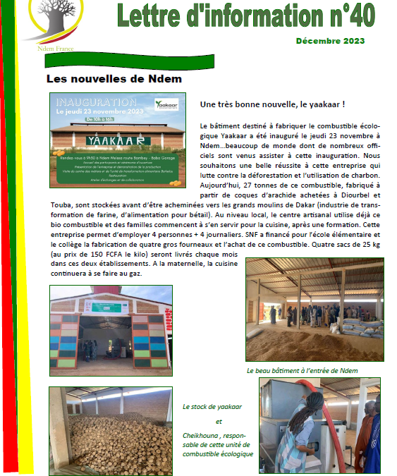 Lettre d&rsquo;information N°40